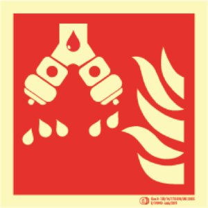 Señal / Cartel de Columna Húmeda luminiscente. Clase B.