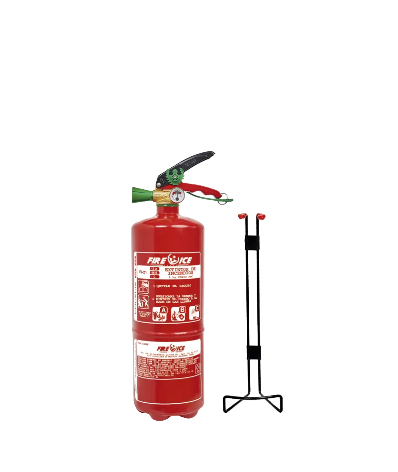 Extintor portátil 2 kg polvo polivalente marina FI 21 eficacia 13A 55B anticorrosión