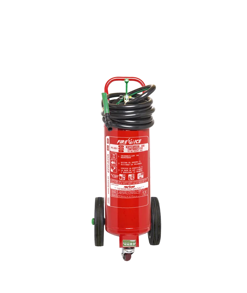 Extintor de carro 25 kg polvo BC para fuegos clase B y C - Serior