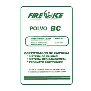 Agente extintor en polvo BC