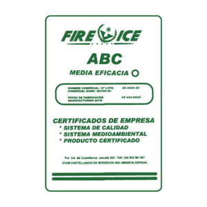 Agente extintor en polvo ABC
