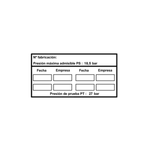 Etiqueta para extintor hídrico