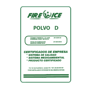 Agente extintor en polvo Tipo D