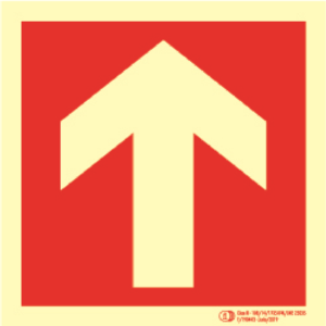 Cartel / Señal luminiscente "Flecha Auxiliar PCI-193". Clase B