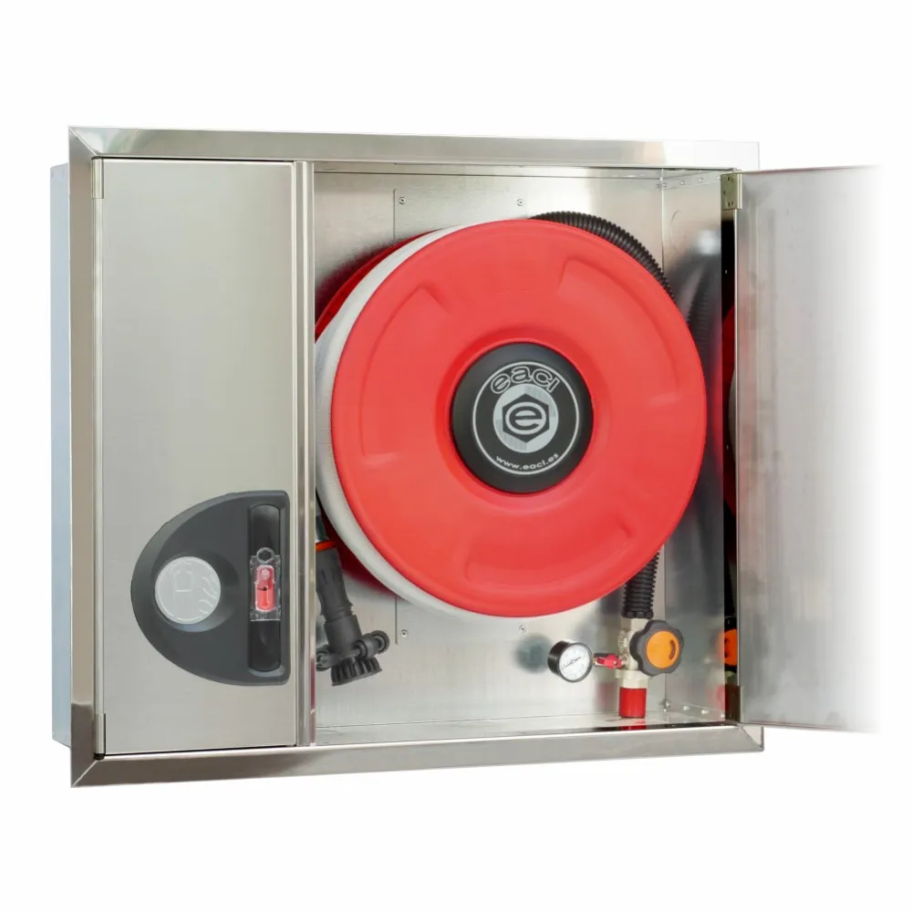 BIE 25mm EACI COMPAC 2i Empotrar Acero Inoxidable con Extintor