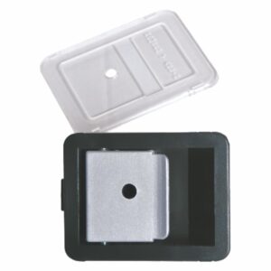 Cerradura Horizontal Resbalón ABS con Llave y Precinto Plata
