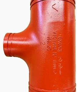 Te Reducida Victaulic Estilo 25 Firelock Ranurada