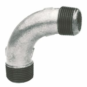 Curva 90° Macho-Macho Hierro Maleable Galvanizado para PCI