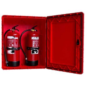 Armario duplex doble polipropileno para dos extintores