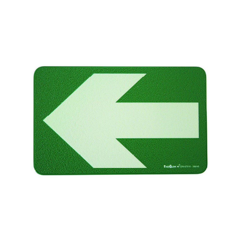 Flecha indicadora suelo aluminio HI 300 fotoluminiscente 175x110mm 17.7473