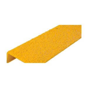 Perfil escalera fibra de vidrio — amarillo · huella 70 mm · contrahuella 30 mm