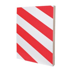 Protector frontal espuma — 500 × 250 × 40 mm — blanco/rojo