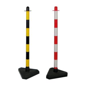 Poste plástico lastrado para cadena — altura 860 mm · 8 kg