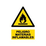 Señal / Cartel de Peligro Materias Inflamables