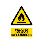 Señal / Cartel de Peligro Líquidos Inflamables