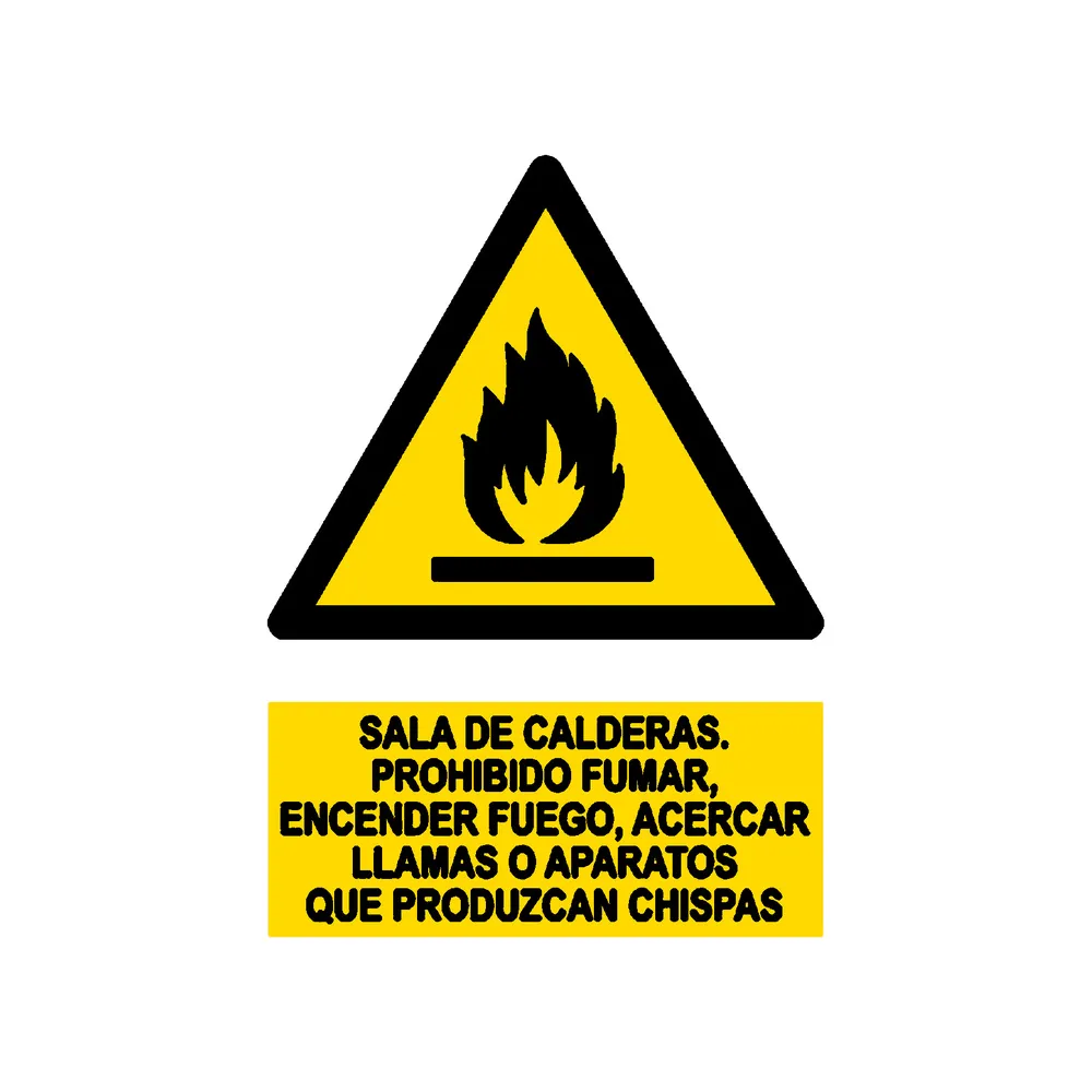 Señal / Cartel de Sala de Calderas