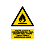 Señal / Cartel de Atención Depósito de Combustible