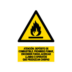 Señal / Cartel de Atención Depósito de Combustible