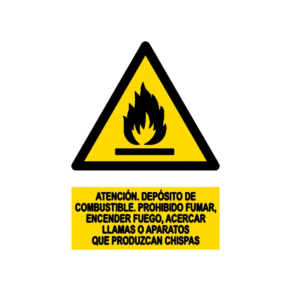 Señal / Cartel de Atención Depósito de Combustible