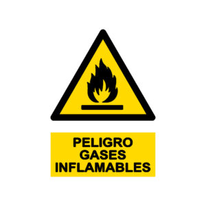 Señal / Cartel de Peligro. Gases inflamables