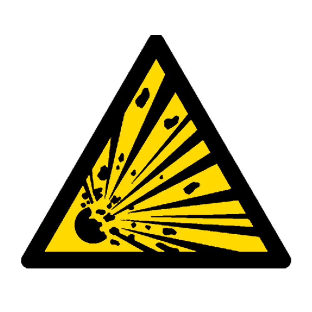 Señal / Cartel de Riesgo de explosión