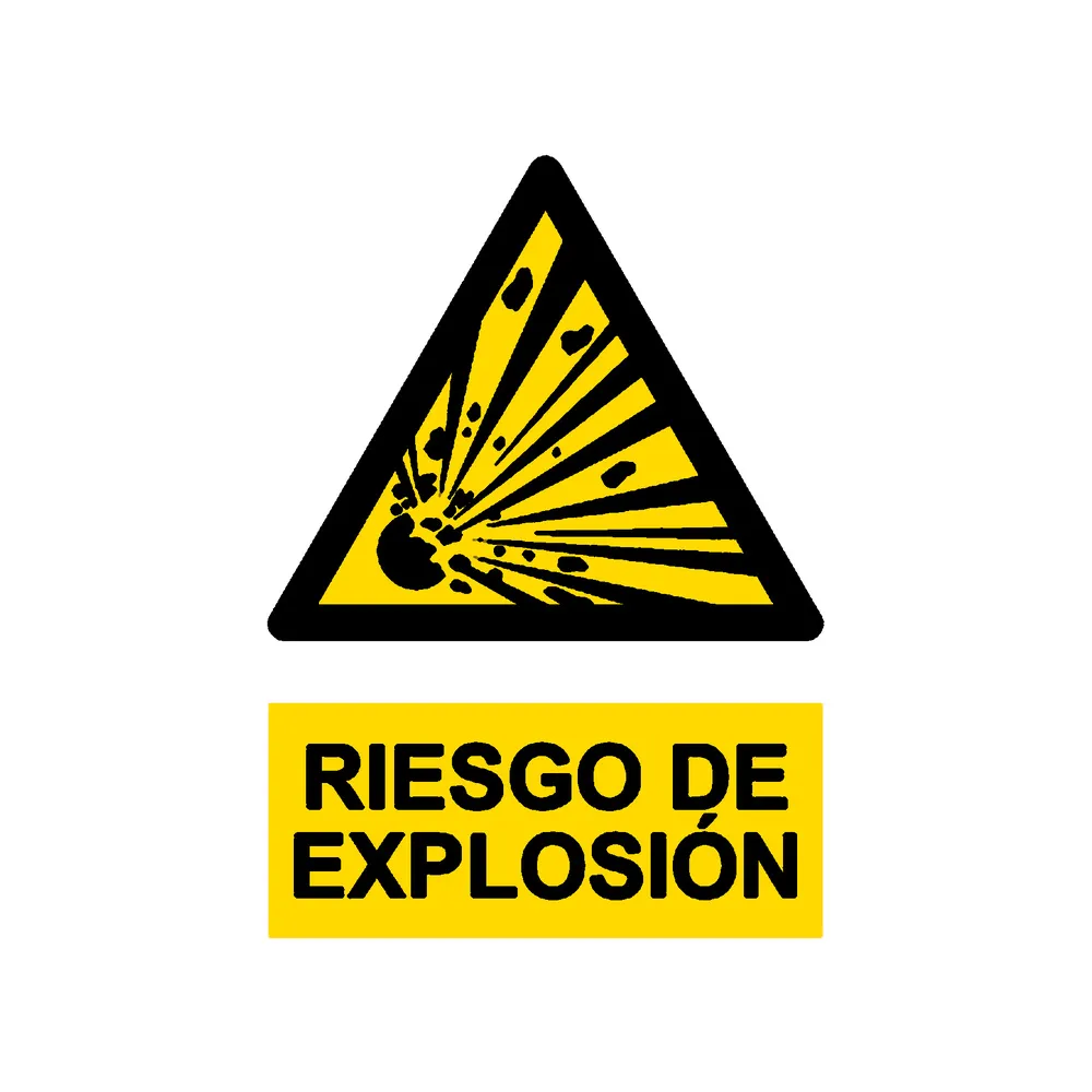 Señal / Cartel de Riesgo de explosión