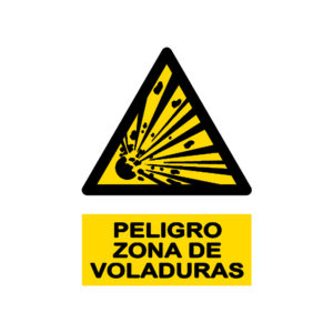 Señal / Cartel de Peligro. Zona de voladuras