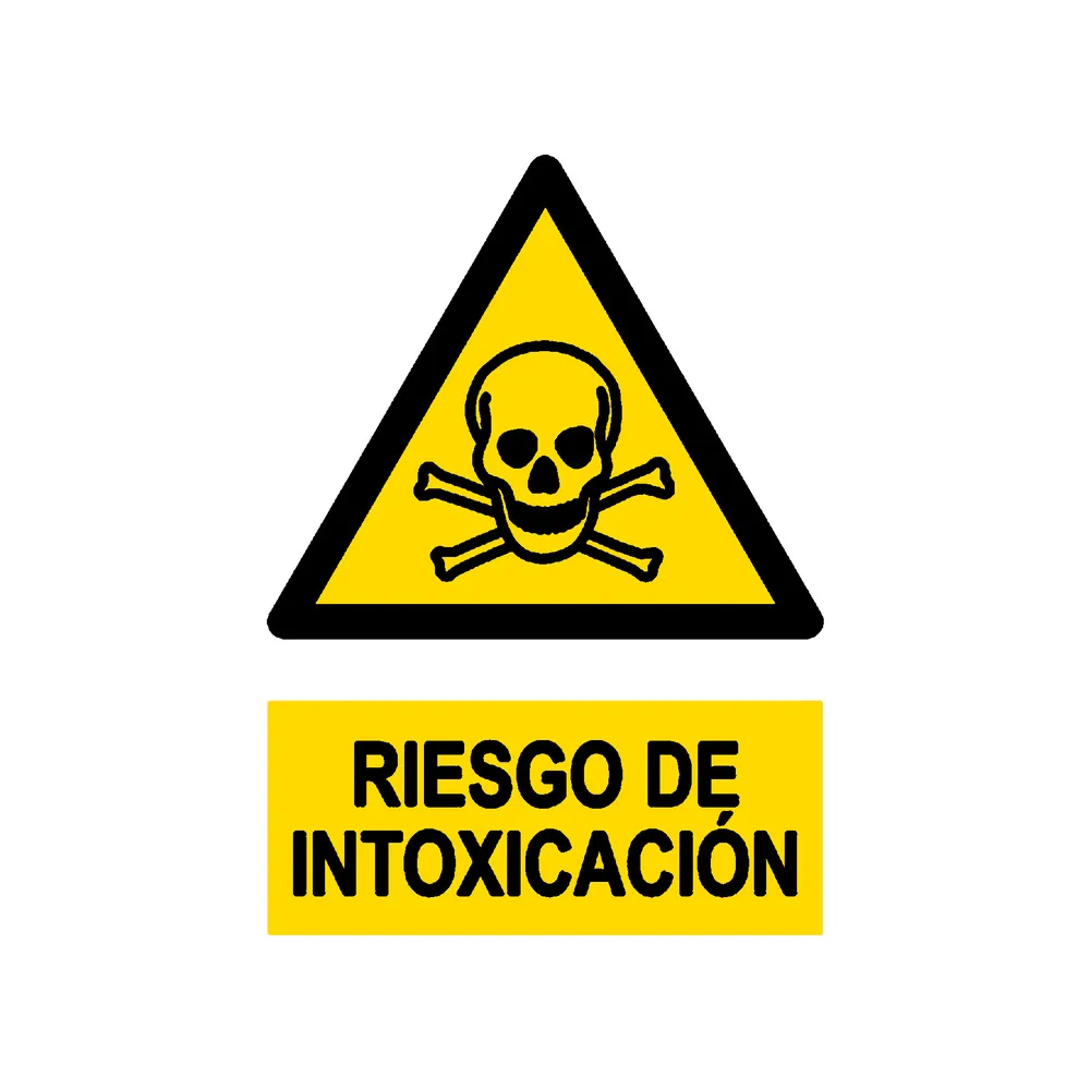 Señal / Cartel de Riesgo de intoxicación
