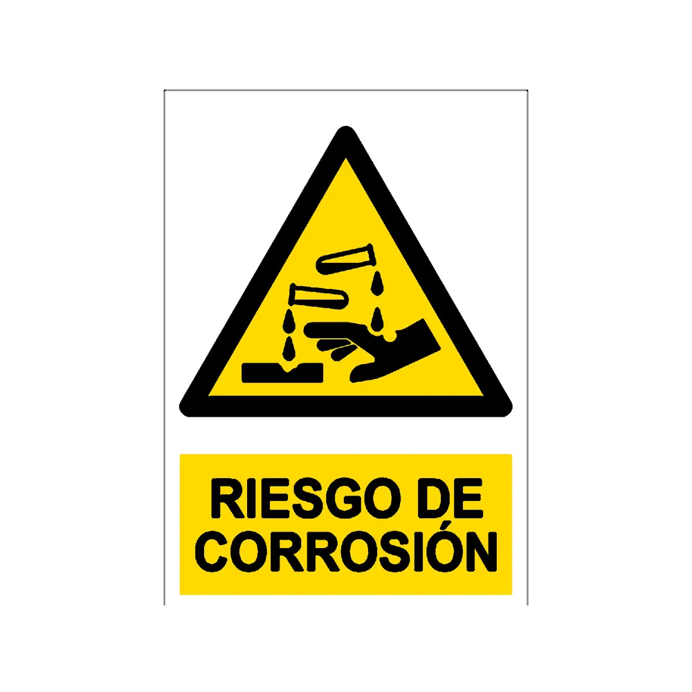 Señal / Cartel de Riesgo de corrosión