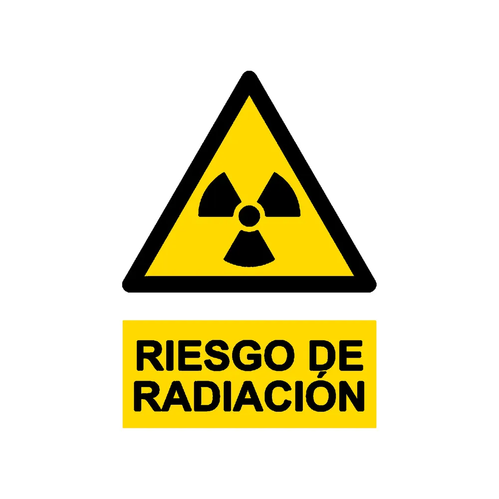 Señal / Cartel de Riesgo de radiación