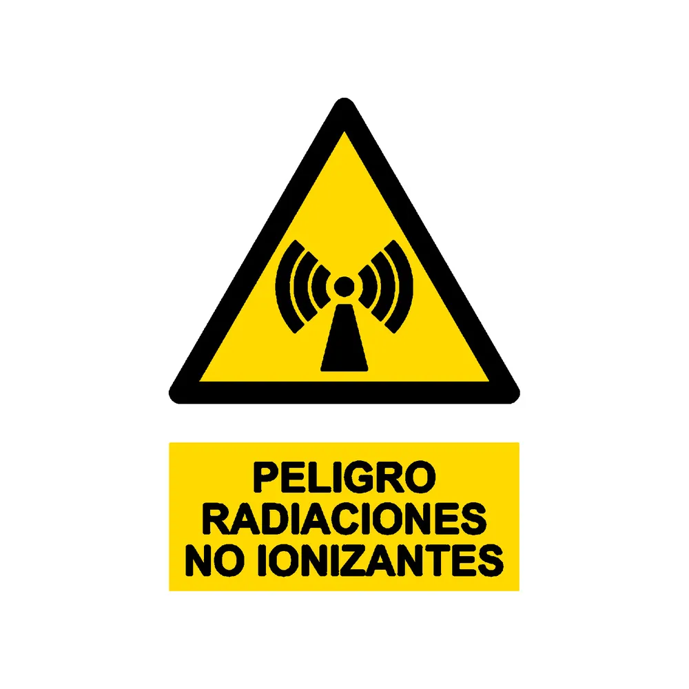 Señal / Cartel de Radiaciones no ionizantes