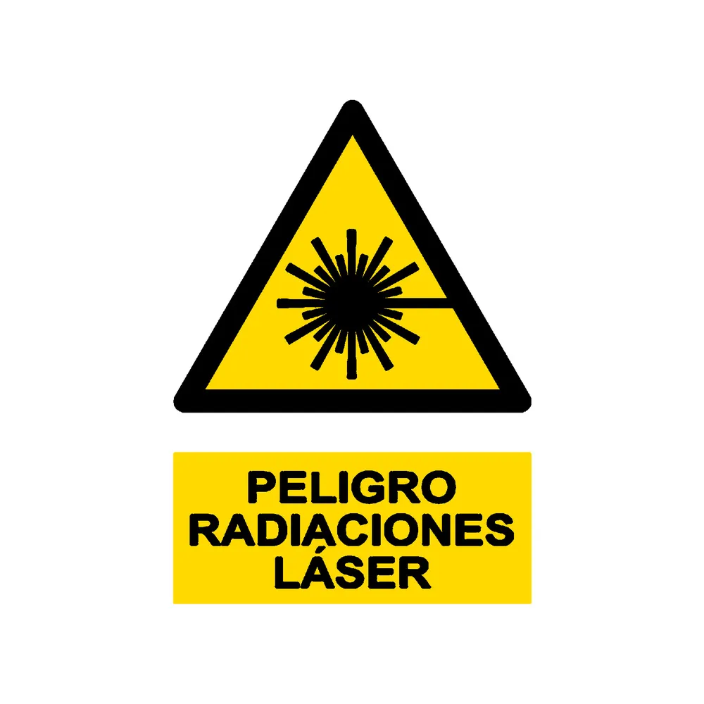 Señal / Cartel de Radiaciones láser