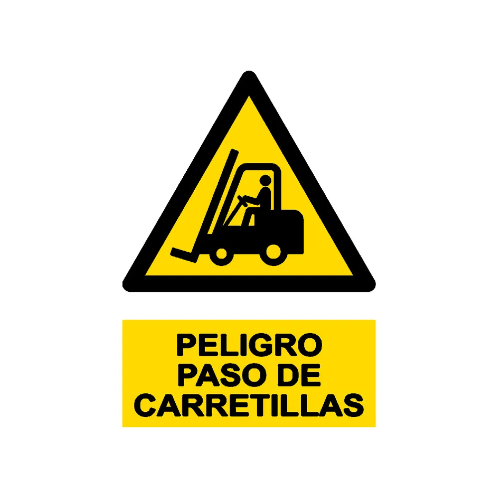 Señal / Cartel de Paso de carretillas