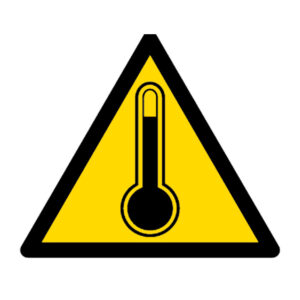 Señal / Cartel de Alta temperatura