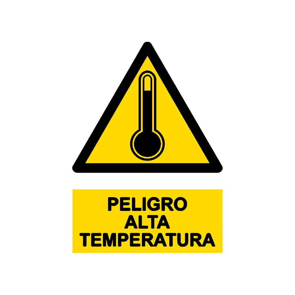 Señal / Cartel de Alta temperatura