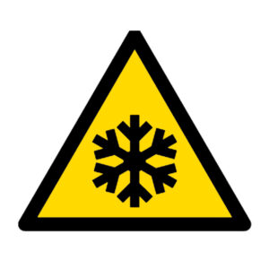 Señal / Cartel de Baja temperatura