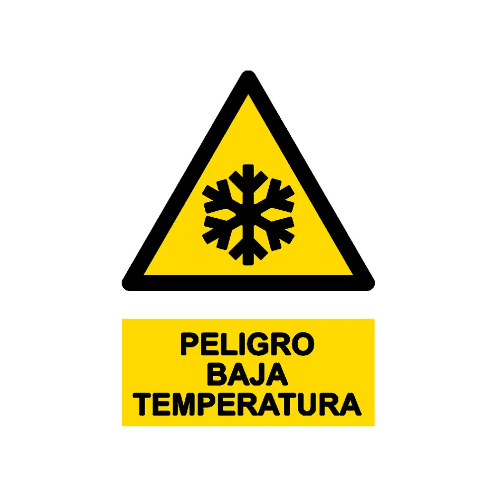 Señal / Cartel de Baja temperatura