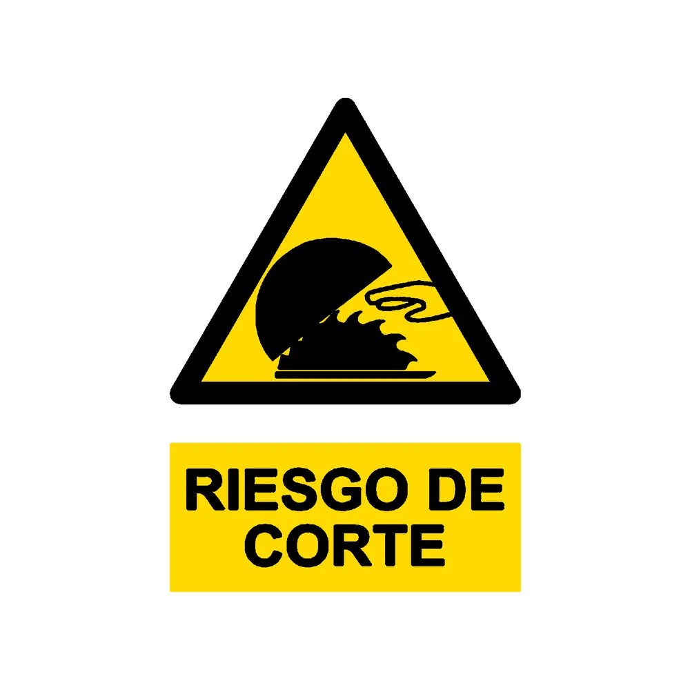 Señal / Cartel de Riesgo de corte