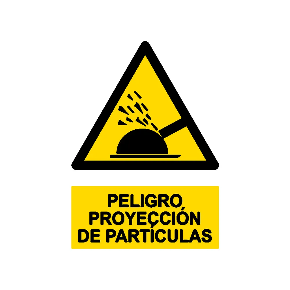 Señal / Cartel de Proyección de partículas