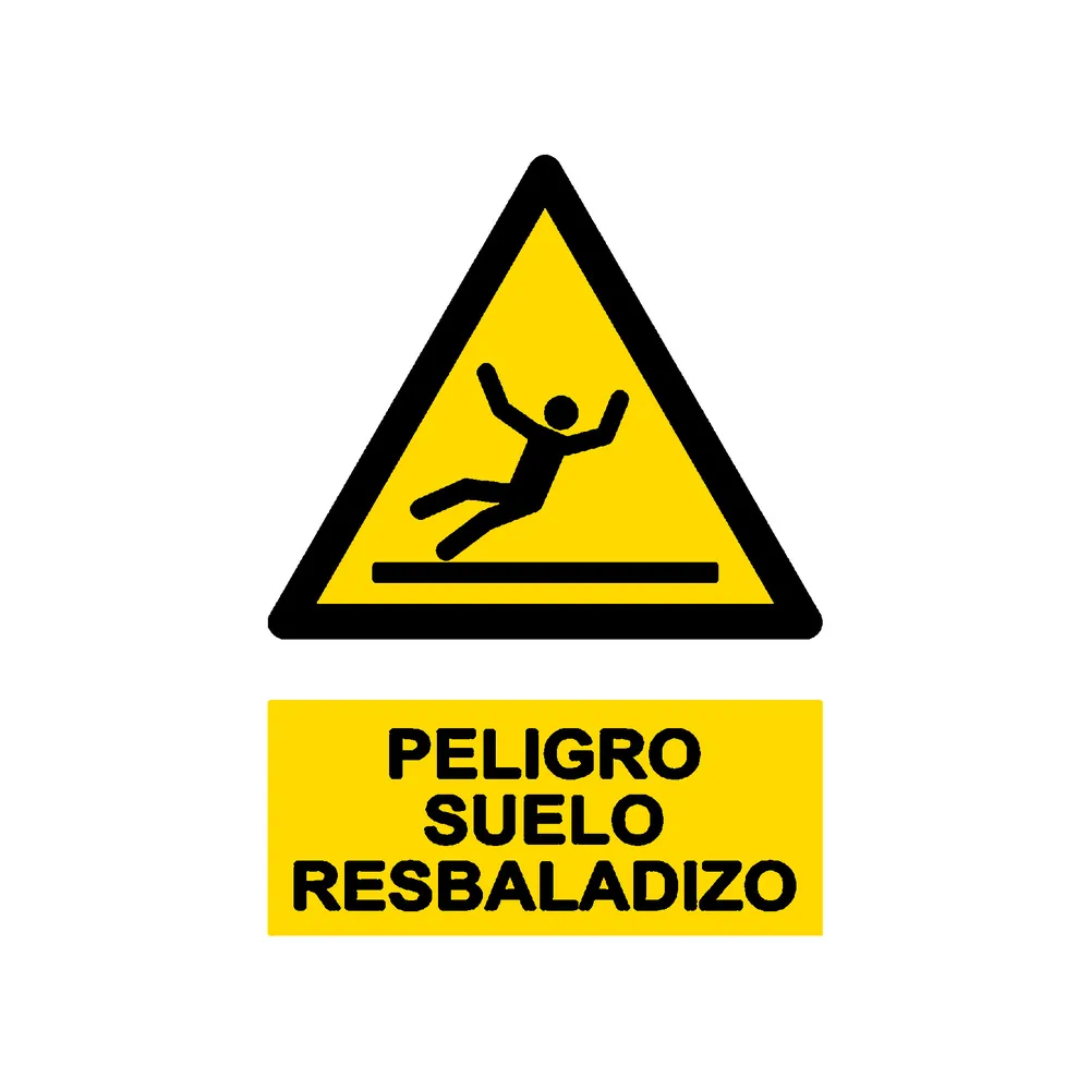 Señal / Cartel de Suelo resbaladizo
