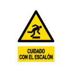 Señal / Cartel de Cuidado con el escalón