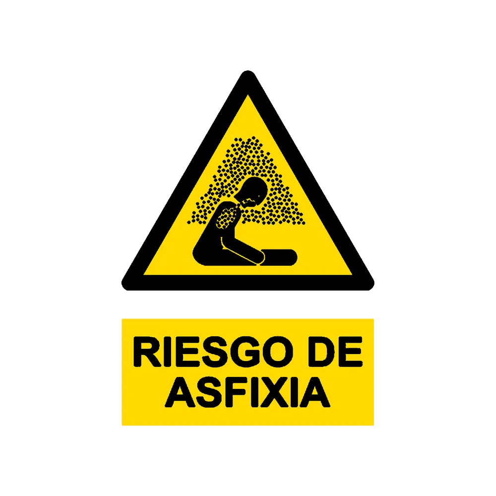 Señal / Cartel de Riesgo de asfixia