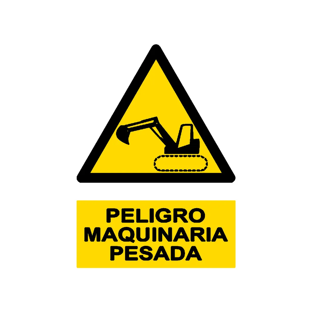 Señal / Cartel de Maquinaria pesada