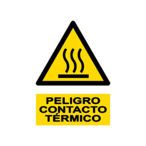 Señal / Cartel de Peligro. Contacto térmico