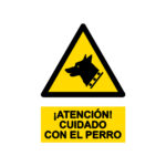 Señal / Cartel de Peligro, perros