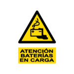 Señal / Cartel de Baterías en carga