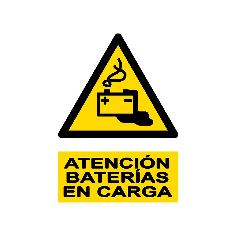 Señal / Cartel de Baterías en carga