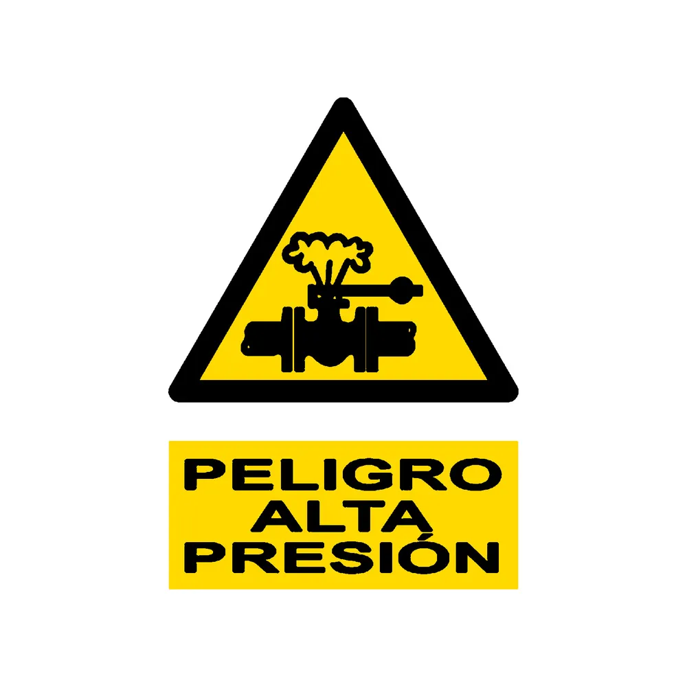 Señal / Cartel de Alta presión