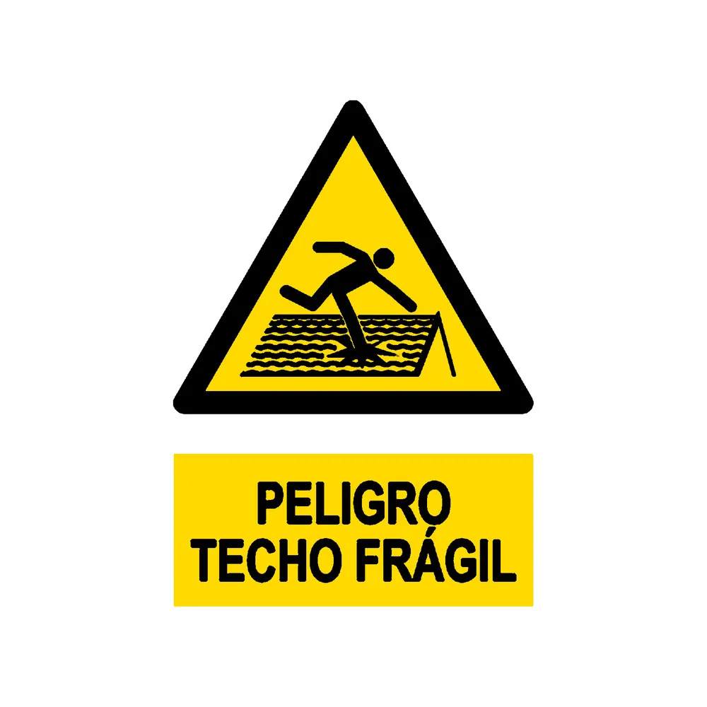Señal / Cartel de Techo frágil