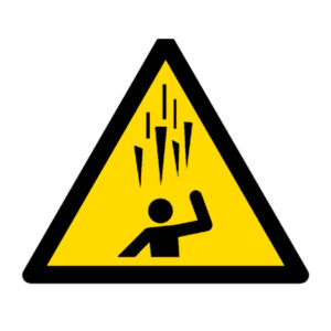 Señal / Cartel de Desprendimiento de nieve o hielo